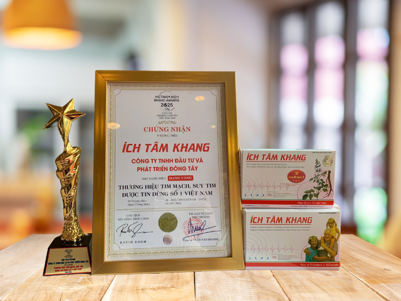 Thực phẩm bảo vệ sức khỏe Ích Tâm Khang vinh dự nhận giải “thương hiệu được tin dùng số 1 Việt Nam”